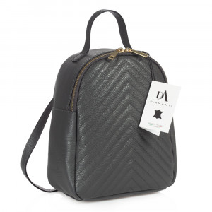 Rucsac dama din piele naturala DiAmanti Tommaso Grigio Scuro